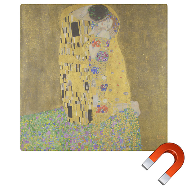 Custom The Kiss (Klimt) - Lovers Square Car Magnet - 10"
