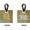 The Kiss - Lovers Square Luggage Tag (Front + Back)