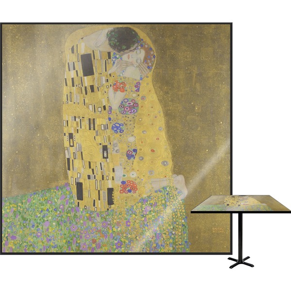 Custom The Kiss (Klimt) - Lovers Square Table Top