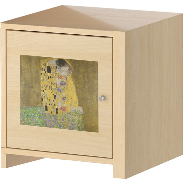 The Kiss - Lovers Square Wall Decal on Wooden Cabinet