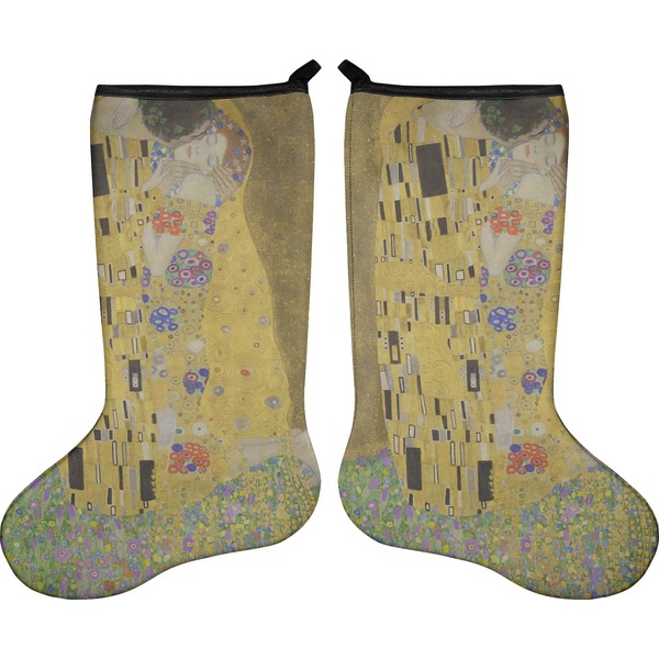 Custom The Kiss (Klimt) - Lovers Holiday Stocking - Double-Sided - Neoprene