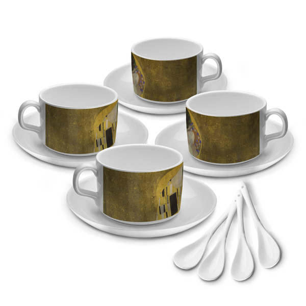 Custom The Kiss (Klimt) - Lovers Tea Cup - Set of 4