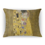 The Kiss (Klimt) - Lovers Rectangular Throw Pillow Case - 12"x18"