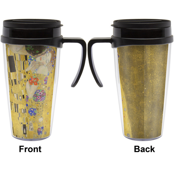 The Kiss - Lovers Travel Mug with Black Handle - Approval