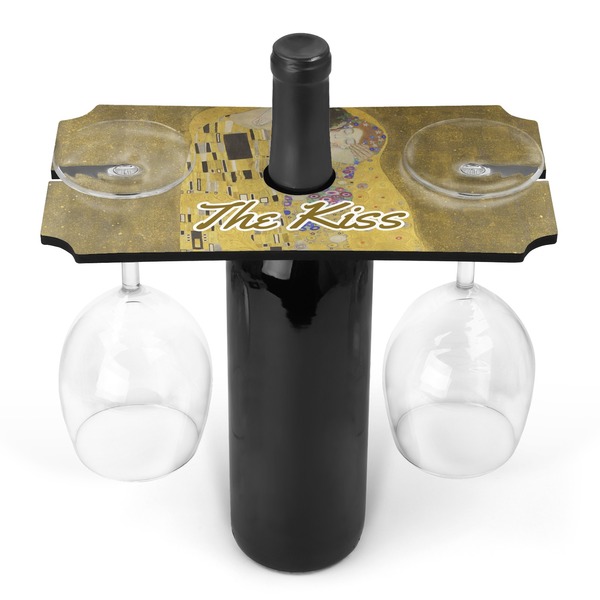 Custom The Kiss (Klimt) - Lovers Wine Bottle & Glass Holder