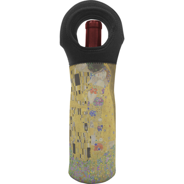 Custom The Kiss (Klimt) - Lovers Wine Tote Bag