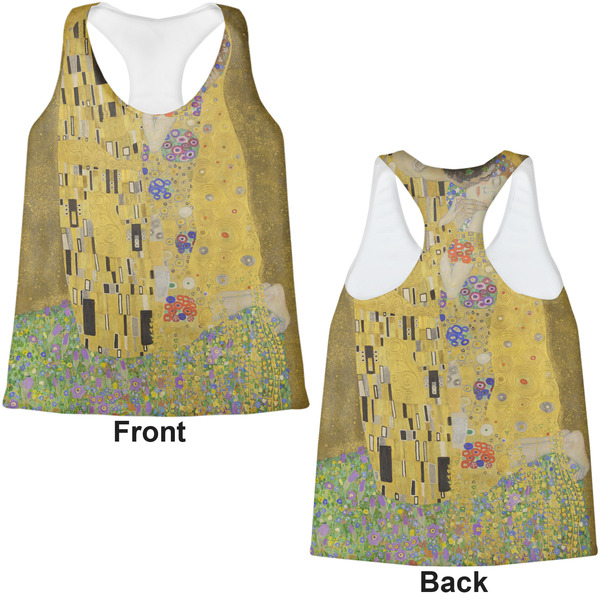 The Kiss - Lovers Womens Racerback Tank Tops - Medium - Front and Back