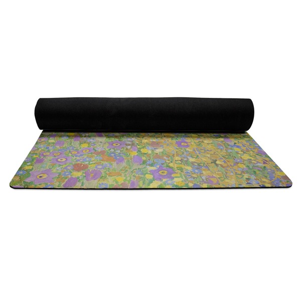 The Kiss - Lovers Yoga Mat Rolled up Black Rubber Backing