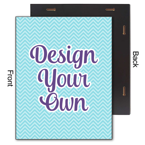 Design Your Own 11x14 Wood Print - Front & Back View