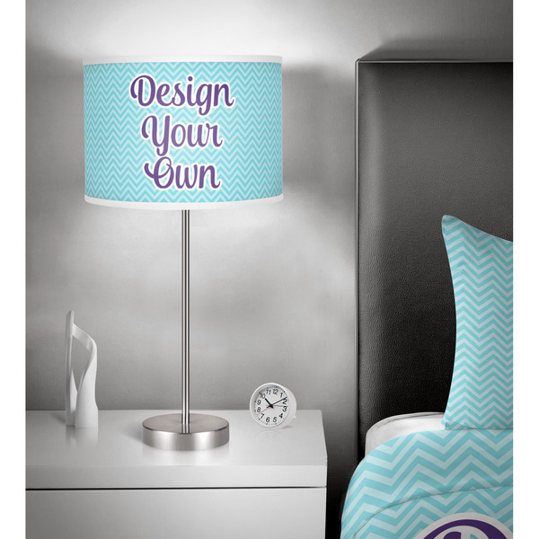 Design Your Own 13 inch drum lamp shade - in room