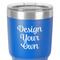 Design Your Own 30 oz Stainless Steel Ringneck Tumbler - Blue - Close Up