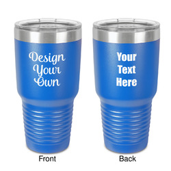30 oz Stainless Steel Tumbler - Royal Blue - Double-Sided
