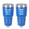 Design Your Own 30 oz Stainless Steel Ringneck Tumbler - Blue - Double Sided - Front & Back