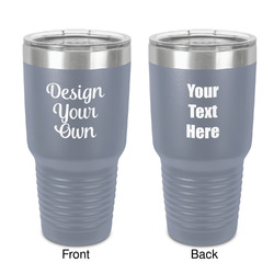 30 oz Stainless Steel Tumbler - Grey - Double-Sided