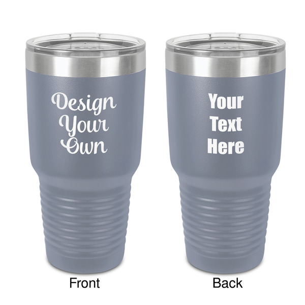 Design Your Own 30 oz Stainless Steel Tumbler - Grey - Double-Sided