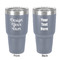 Design Your Own 30 oz Stainless Steel Ringneck Tumbler - Grey - Double Sided - Front & Back