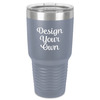30 oz Stainless Steel Tumbler - Grey - Single-Sided