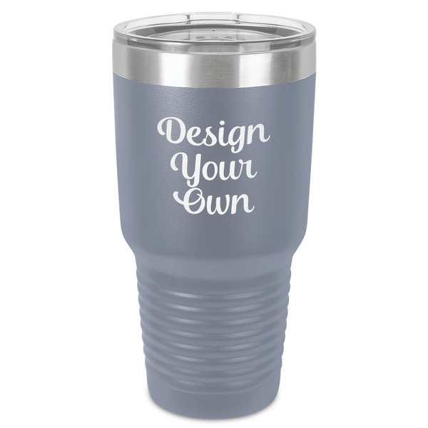 Design Your Own 30 oz Stainless Steel Tumbler - Grey - Single-Sided