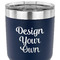 Design Your Own 30 oz Stainless Steel Ringneck Tumbler - Navy - CLOSE UP