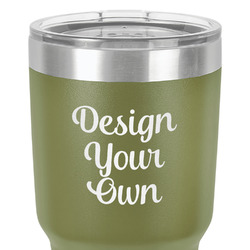 Design Your Own 30 oz Stainless Steel Tumbler - Olive - Double-Sided