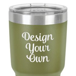 Design Your Own 30 oz Stainless Steel Tumbler - Olive - Single-Sided