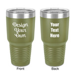 Design Your Own 30 oz Stainless Steel Tumbler - Olive - Double-Sided