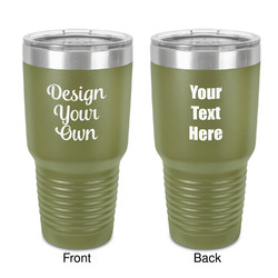 30 oz Stainless Steel Tumbler - Olive - Double-Sided