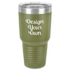 30 oz Stainless Steel Tumbler - Olive - Single-Sided