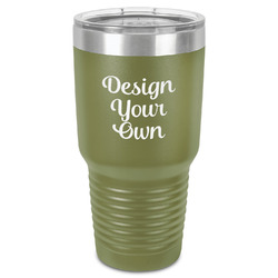30 oz Stainless Steel Tumbler - Olive - Single-Sided