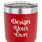 Design Your Own 30 oz Stainless Steel Ringneck Tumbler - Red - CLOSE UP