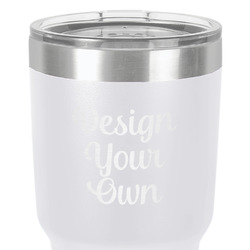 Design Your Own 30 oz Stainless Steel Tumbler - White - Single-Sided