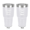 30 oz Stainless Steel Tumbler - White - Double-Sided