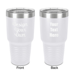 30 oz Stainless Steel Tumbler - White - Double-Sided