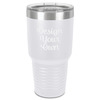 30 oz Stainless Steel Tumbler - White - Single-Sided
