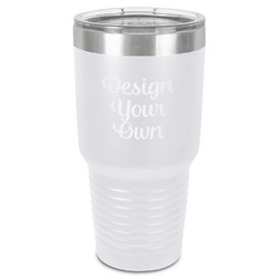 30 oz Stainless Steel Tumbler - White - Single-Sided