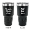 30 oz Stainless Steel Tumbler - Black - Double-Sided
