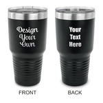 Design Your Own 30 oz Stainless Steel Tumbler - Black - Double-Sided