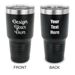 30 oz Stainless Steel Tumbler - Black - Double-Sided