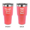 30 oz Stainless Steel Tumbler - Coral - Double-Sided