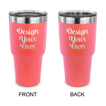 Design Your Own 30 oz Stainless Steel Tumbler - Coral - Double-Sided