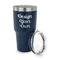 Design Your Own 30 oz Stainless Steel Ringneck Tumblers - Navy - LID OFF