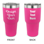 Design Your Own 30 oz Stainless Steel Tumbler - Pink - Double-Sided