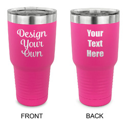 30 oz Stainless Steel Tumbler - Pink - Double-Sided