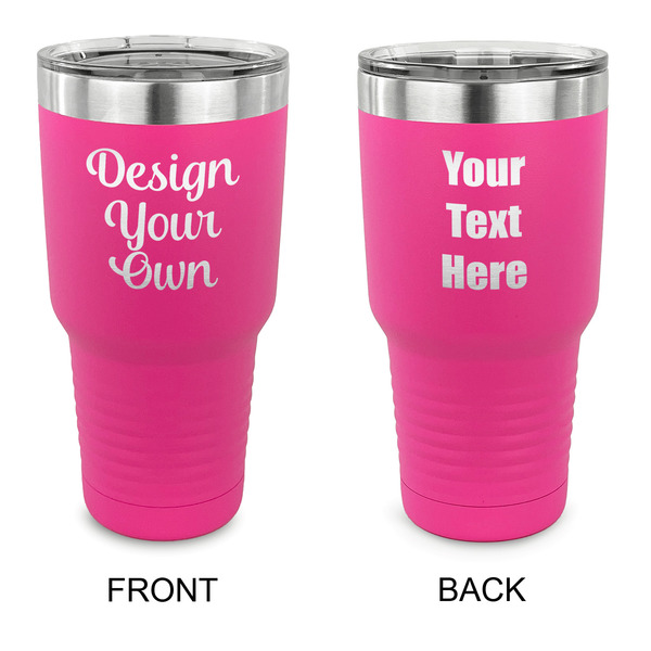 Design Your Own 30 oz Stainless Steel Tumbler - Pink - Double-Sided