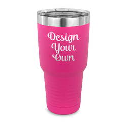 30 oz Stainless Steel Tumbler - Pink - Single-Sided