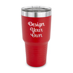 Design Your Own 30 oz Stainless Steel Tumbler - Red - Single-Sided