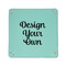 Design Your Own 6" x 6" Teal Leatherette Snap Up Tray - FLAT FRONT