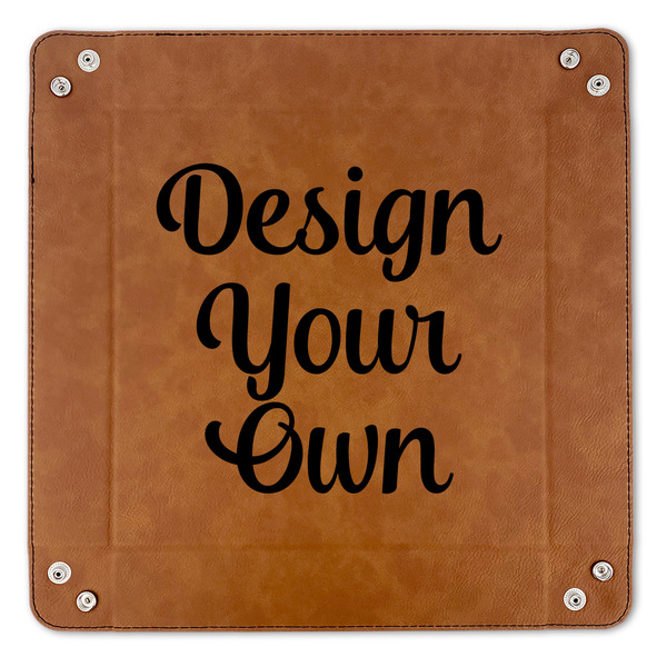 Design Your Own 9" x 9" Leatherette Snap Up Tray - APPROVAL (FLAT)