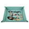 Design Your Own 9" x 9" Teal Leatherette Snap Up Tray - STYLED