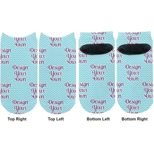 Design Your Own Adult Ankle Socks - Double Pair - Front and Back - Apvl